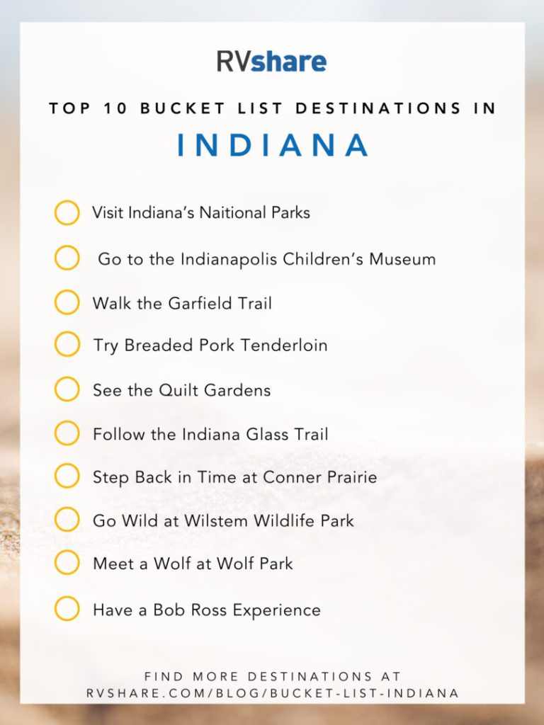 The Top 29 Bucket List Destinations In Indiana Rvshare