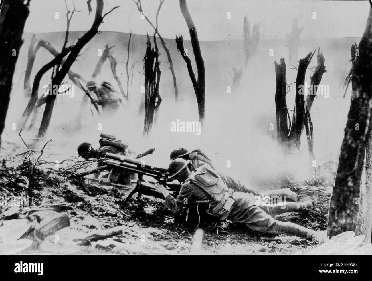 The War In The Argonne Forest American Infantry On Machine Gunners