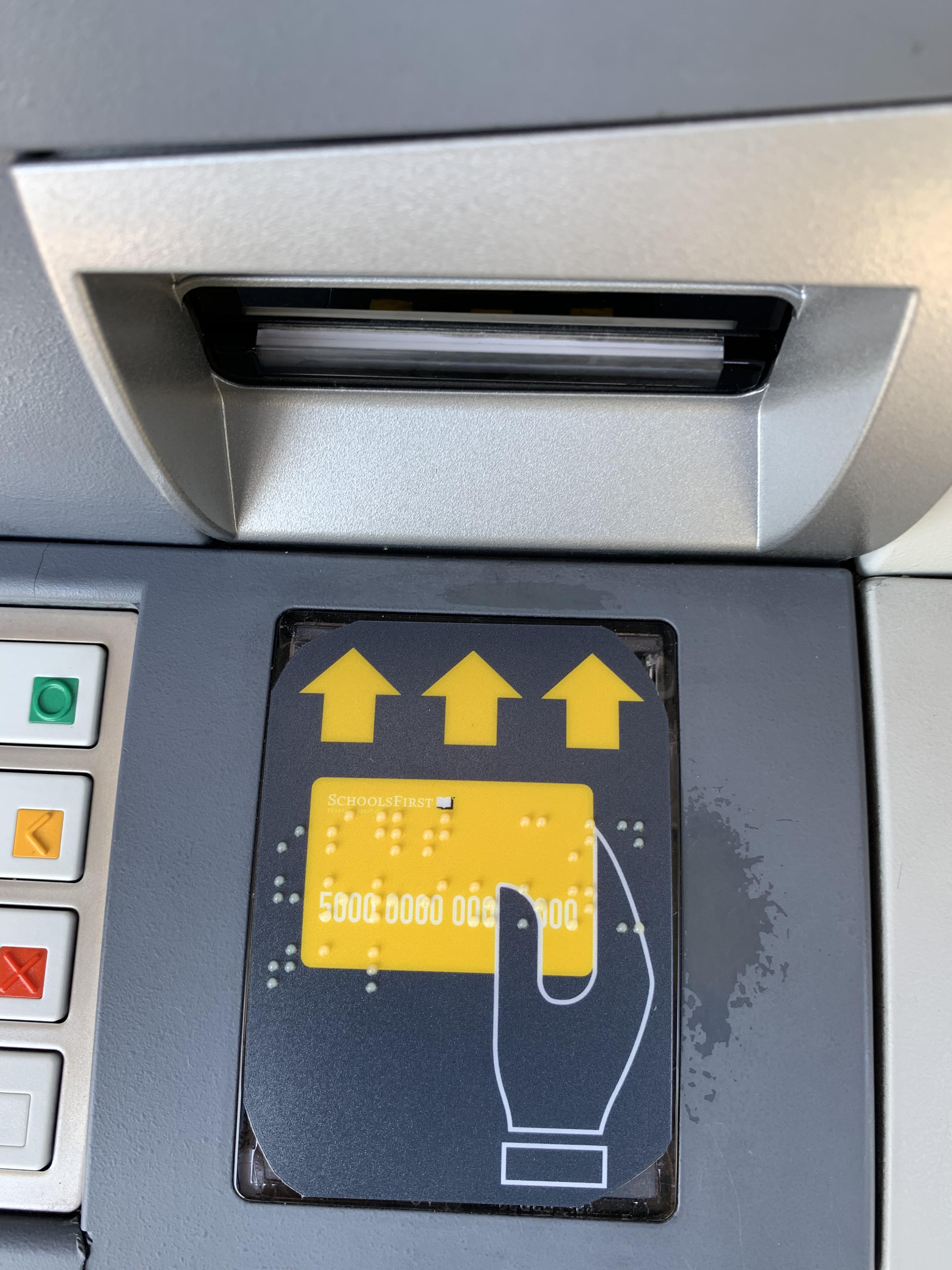 This Atm Only Accepts Cards Horizontally R Mildlyinteresting