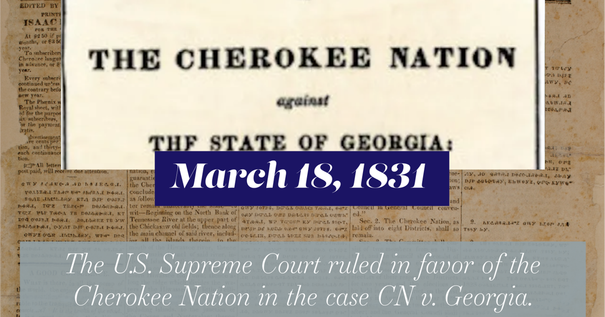 This Week In Cherokee Nation History Cherokeephoenix Org