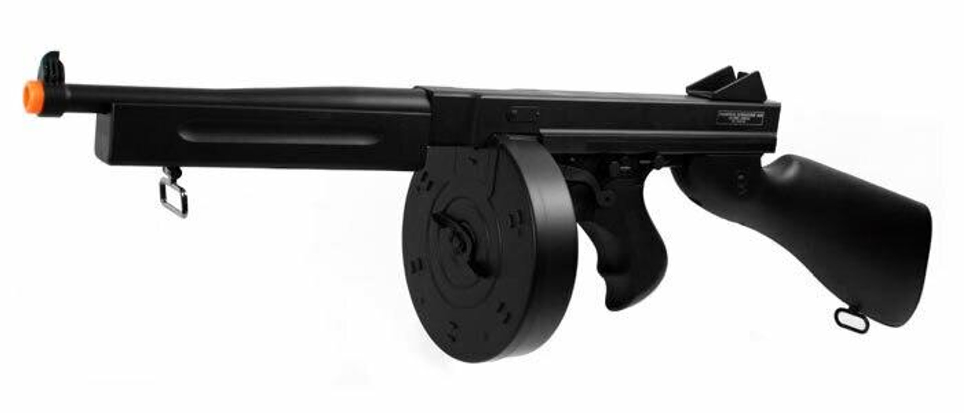 Thompson M1a1 Military Aeg With Drum Magazine By Cybergun