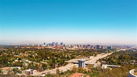 Time Lapse Overlooking Brentwood La With A View Of The 405 Freeway