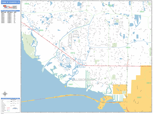 Town N Country Florida Street Map 1272145