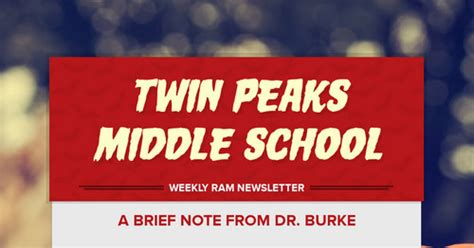 Twin Peaks Middle School Smore Newsletters For Education