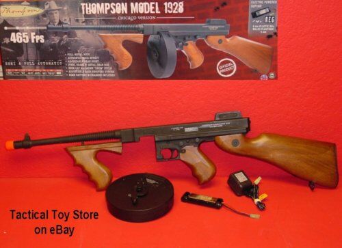 U Aeg Full Metal Thompson 1928 Drum M1a1 465Fps Tommy Gun Chicago