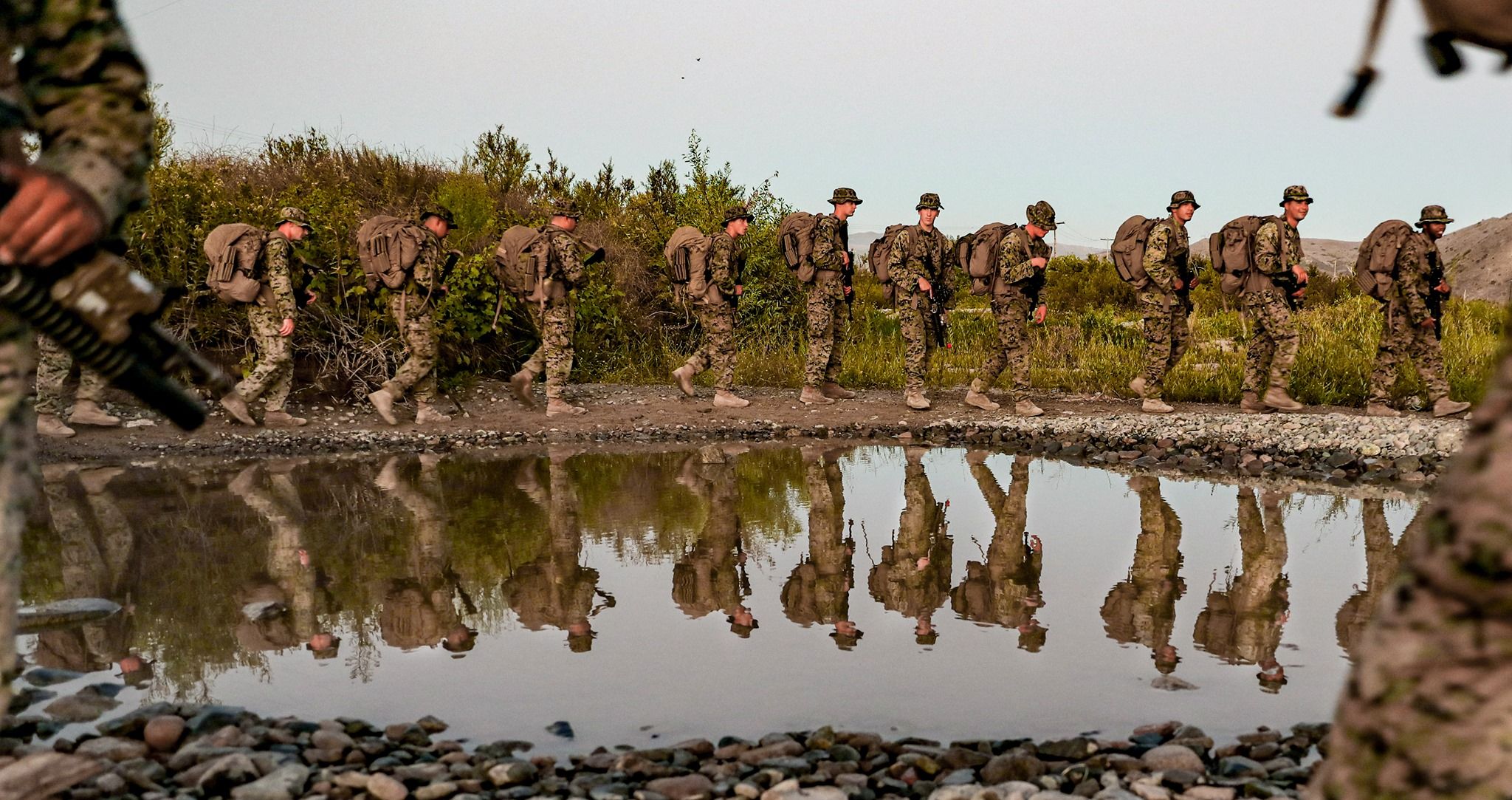 U S Marines With 2Nd Maintenance Battalion Hike At The Marine Corps