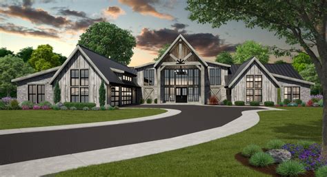 Ultimate Barn Homestead House Plan One Story Rustic Family Home