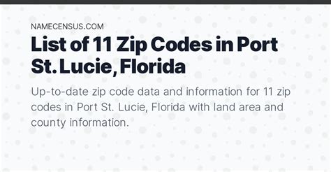 Ultimate Guide To Port St. Lucie's Zip Codes - Hebrew Insights