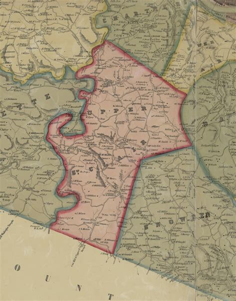 Upper St Clair Township Pennsylvania 1851 Old Town Map Custom Print