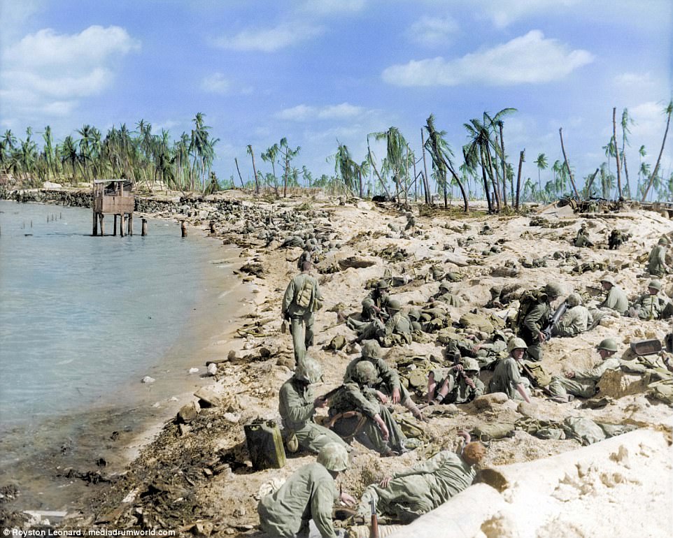 Us Troops In Pacific War Revealed In Re Colorized Photos Daily Mail