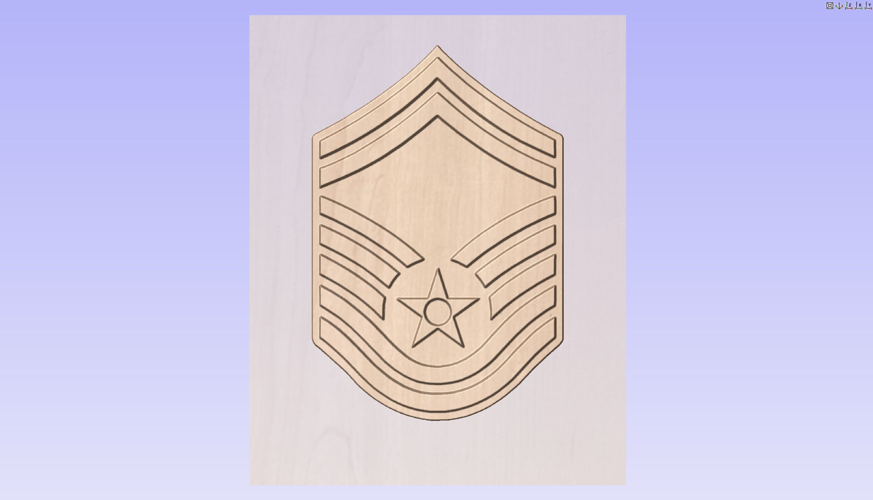 Usaf Senior Master Sergeant Rank E 8 3D Model Etsy