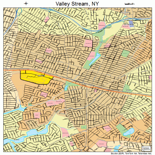 Valley Stream New York Street Map 3676705