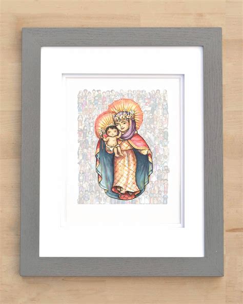 Virgin Mary Queen Of All Saints Print