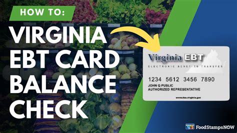 Virginia Ebt Balance Check Instructions Youtube