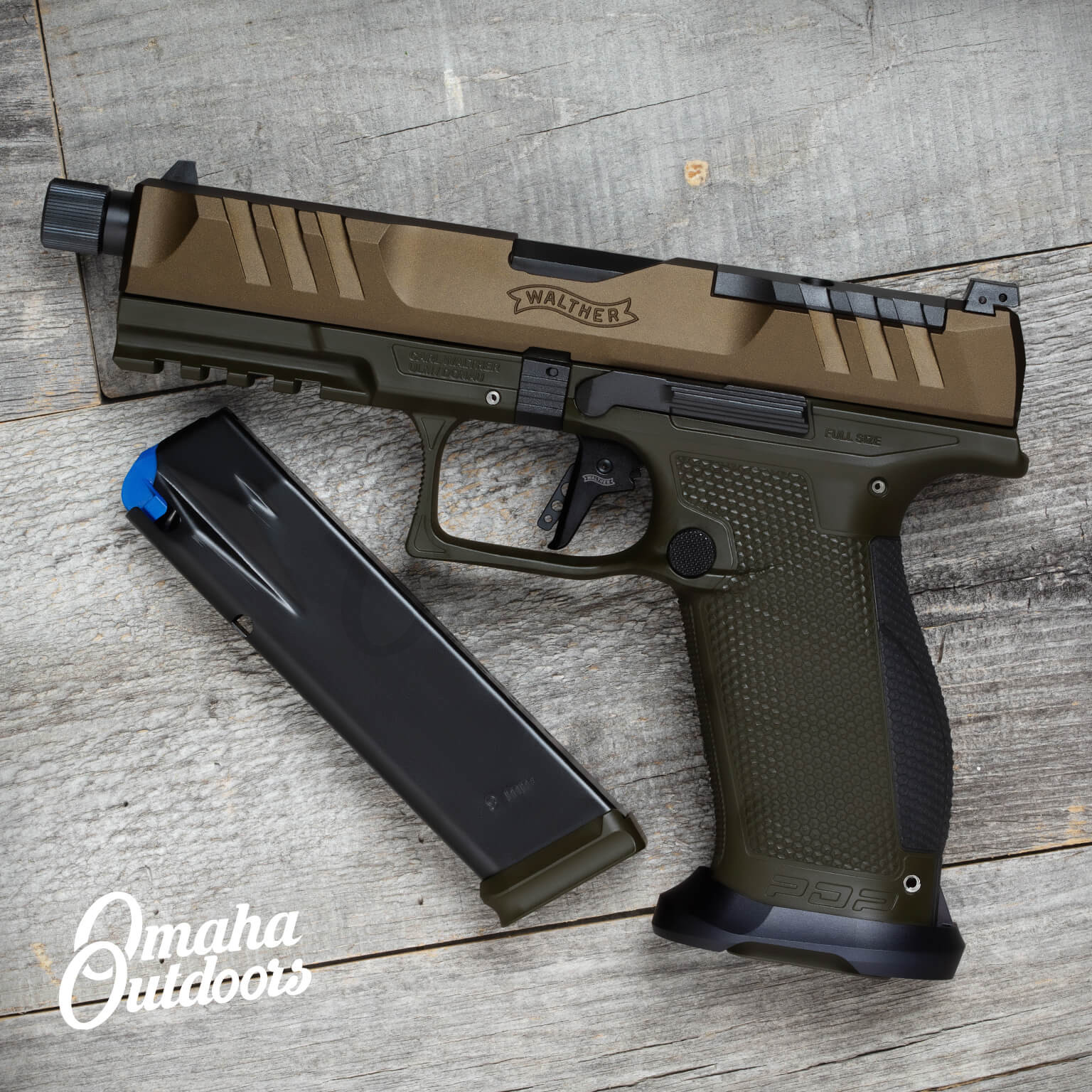 Walther Pdp Pro Sd Full Size Od Green Pistol Spartan Bronze Slide