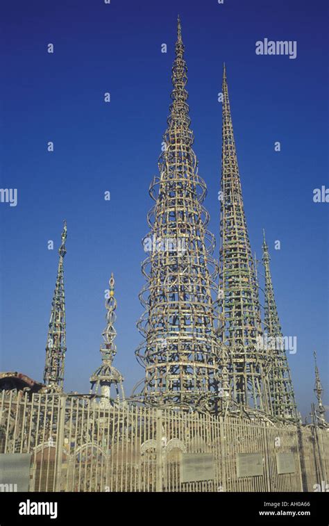 Watts Towers Los Angeles Stock Photo Alamy