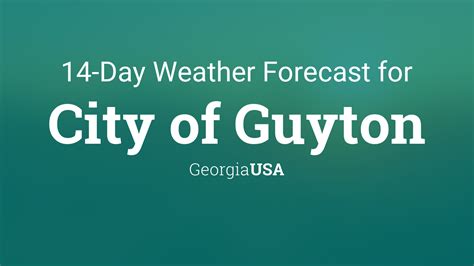 Weather Forecast Guyton Ga