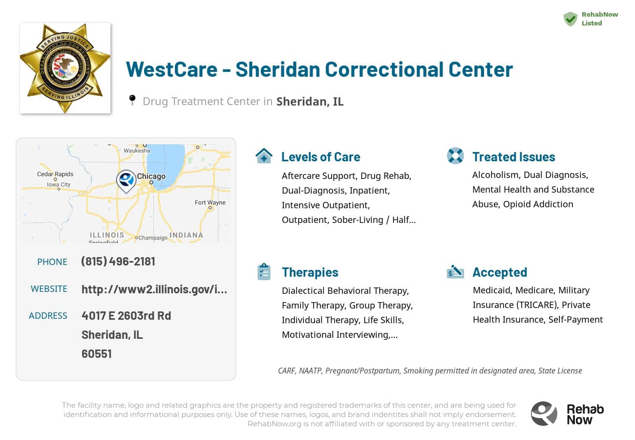 Westcare Sheridan Correctional Center Rehab In Illinois