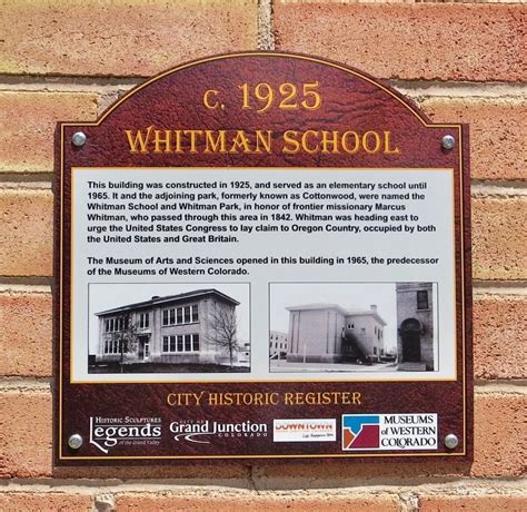 Whitman School Historical Marker