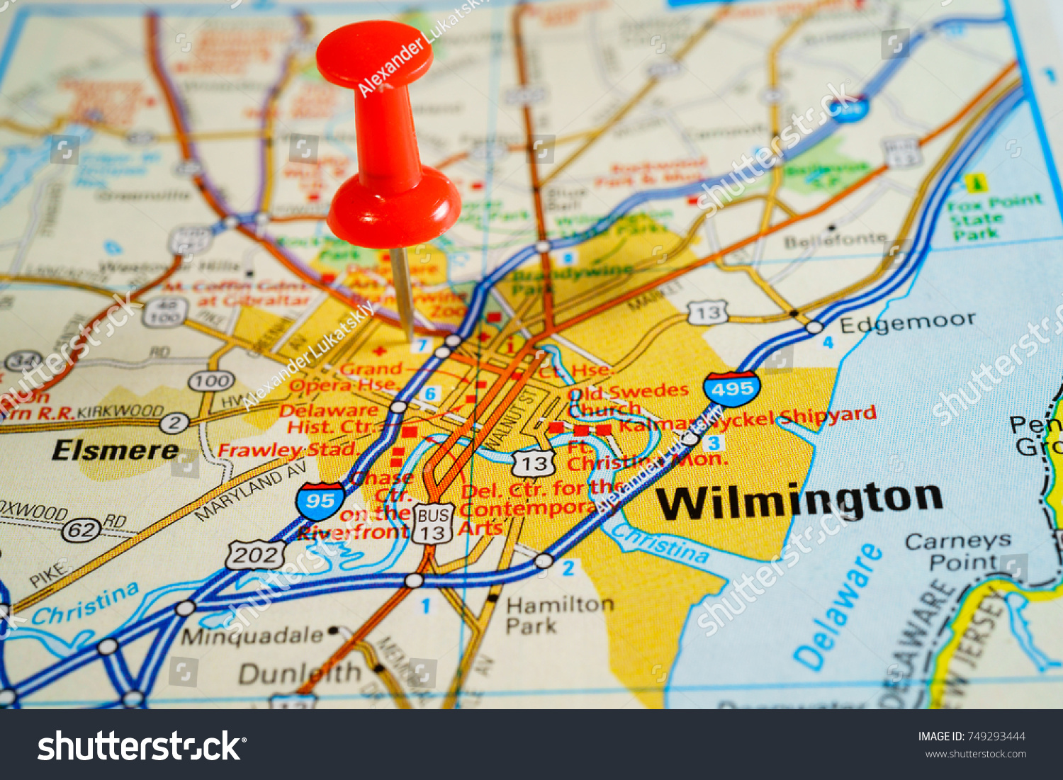 Wilmington United States Map Stock Photo 749293444 Shutterstock