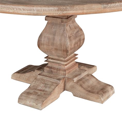 World Interiors Pengrove Round Mango Wood Dining Table Seats 4 To 10