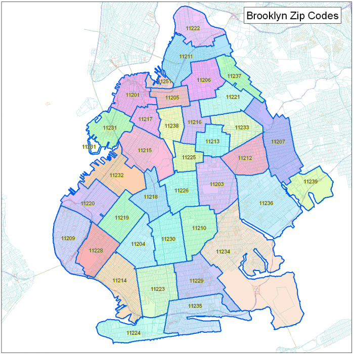 Zip Code For Brooklyn Ny Map Dawn Mollee