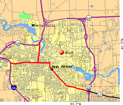 Zip Code Map Ann Arbor Tourist Map Of English