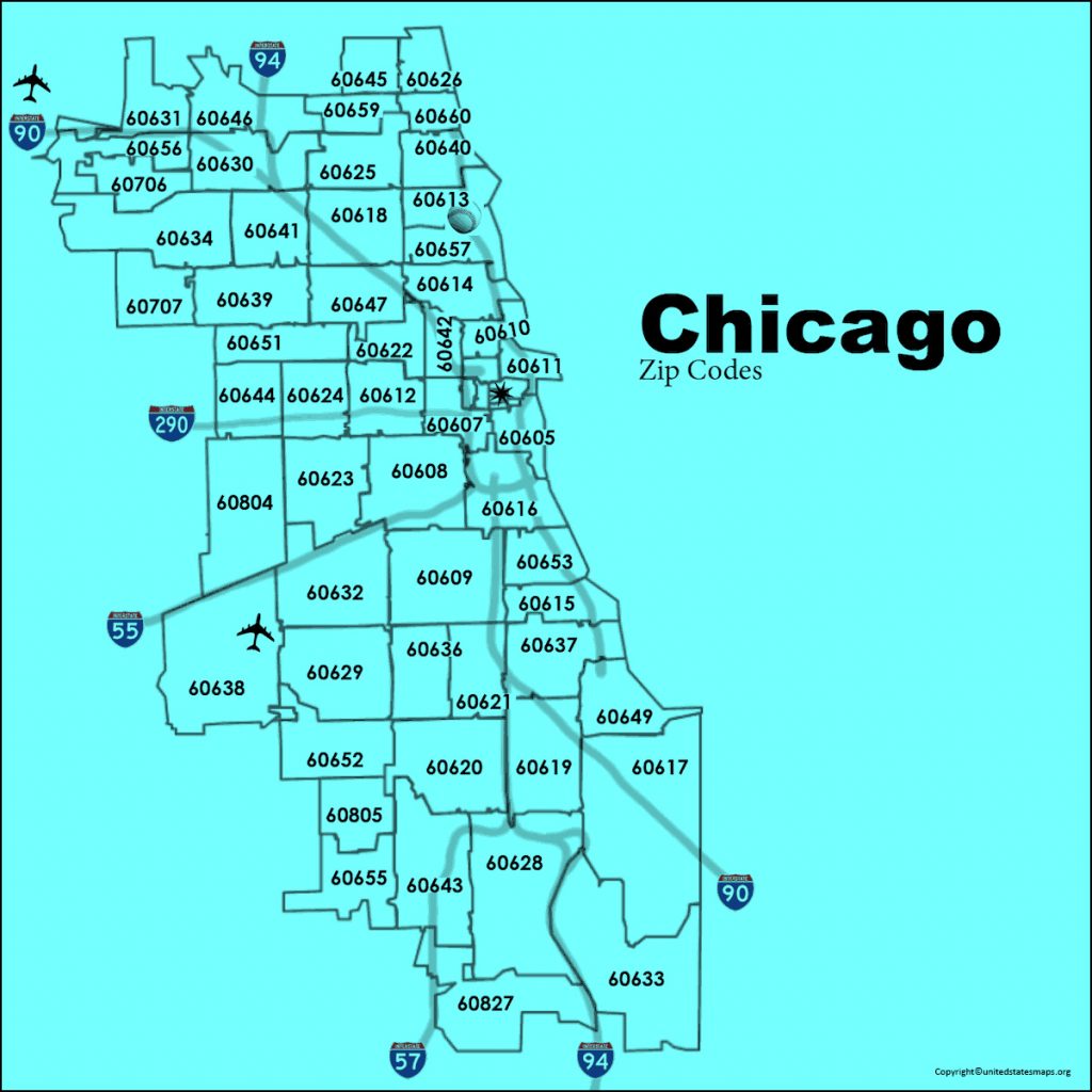 Zip Code Map Chicago United States Map Images And Photos Finder