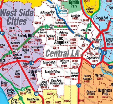 Zip Code Map Of Los Angeles County Map