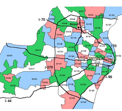 Zip Code Map Of St Louis County Map