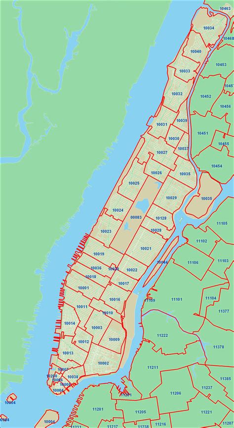 Zip Code New York City Manhattan Map Bruin Blog