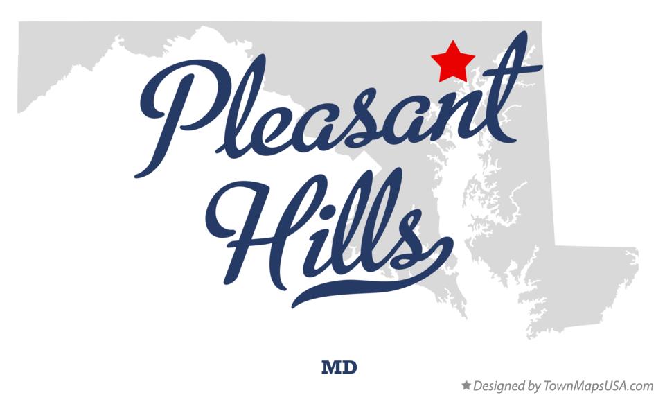 Zip Code Wall Map Of Pleasant Hills Md Zip Code Map Not Laminated