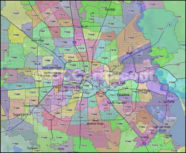 Zip Codes In Houston